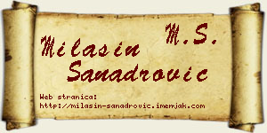 Milašin Sanadrović vizit kartica